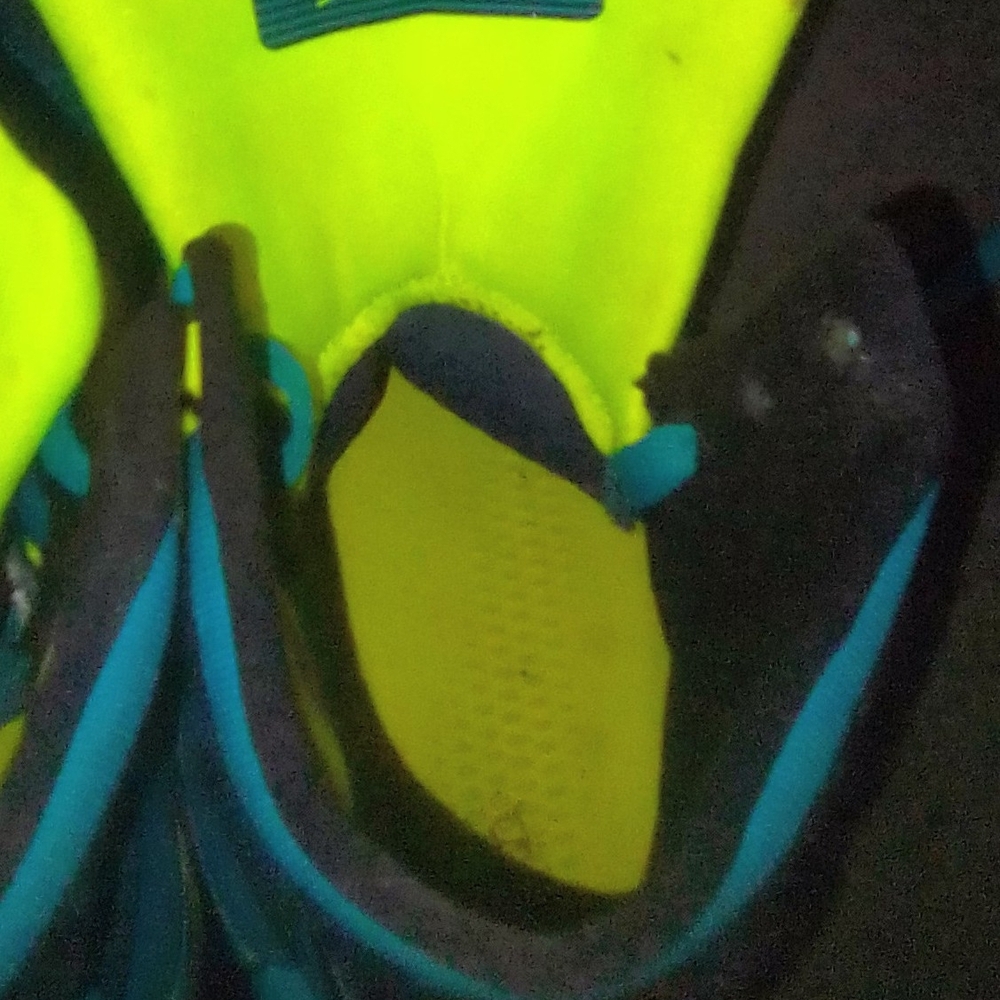 Nike Blue and Yellow High-Top Sneakers - Picture 3 of 5
